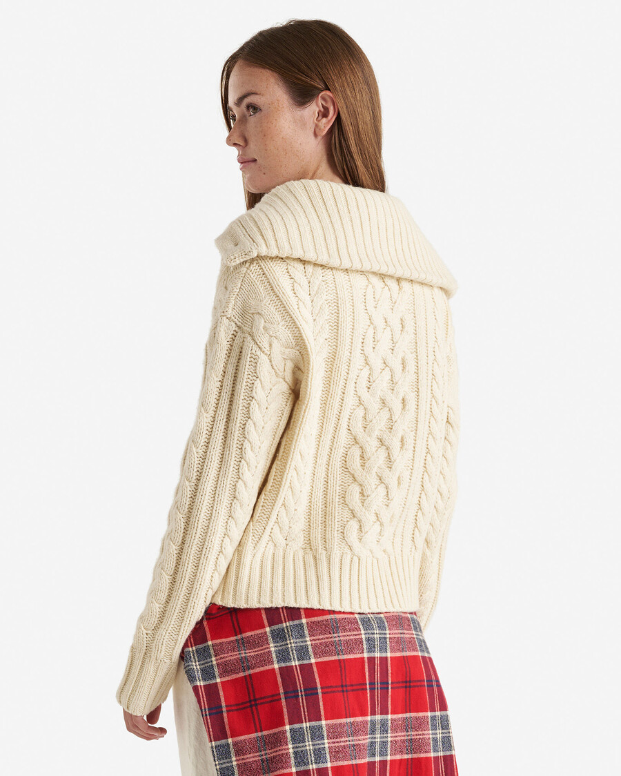 strickjacke mit kabinenkragen