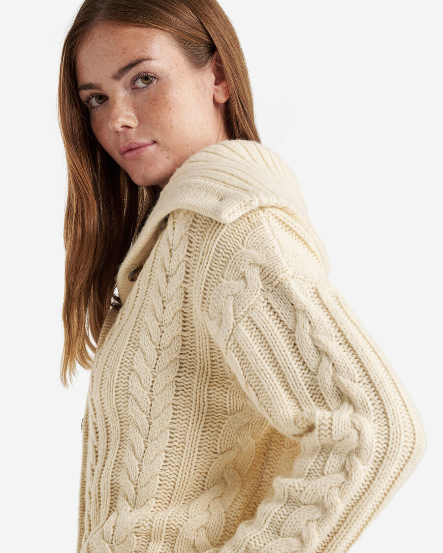 strickjacke mit kabinenkragen