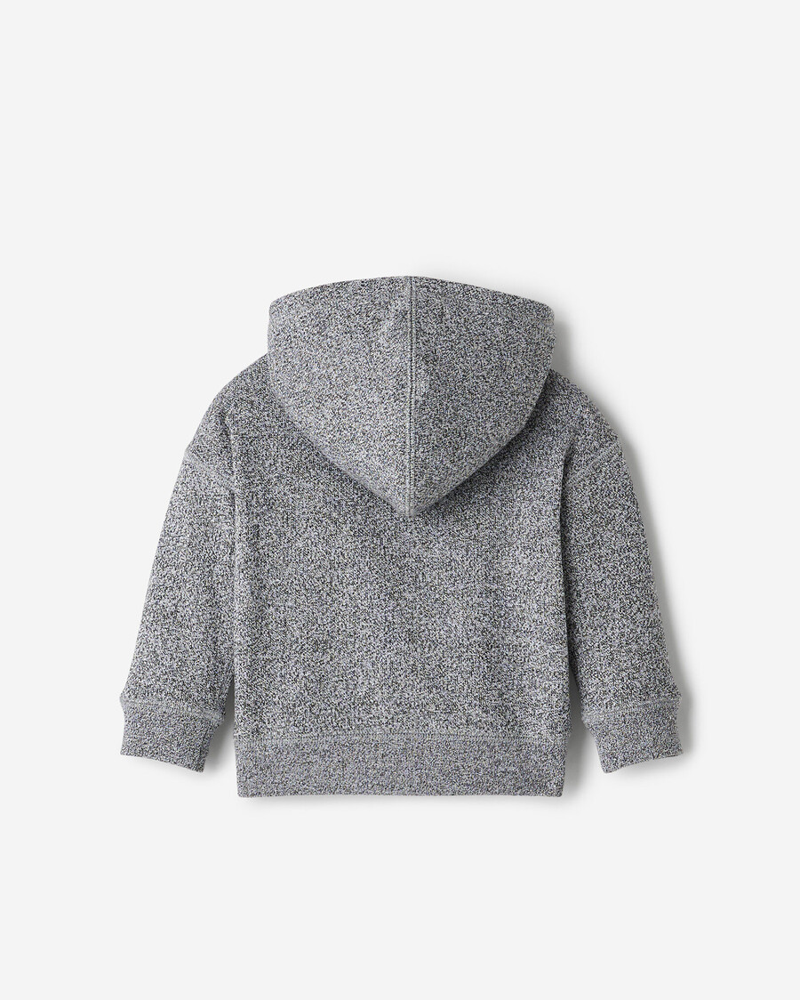 baby roots applikations-kapuzenpullover mit durchgehendem reißverschluss