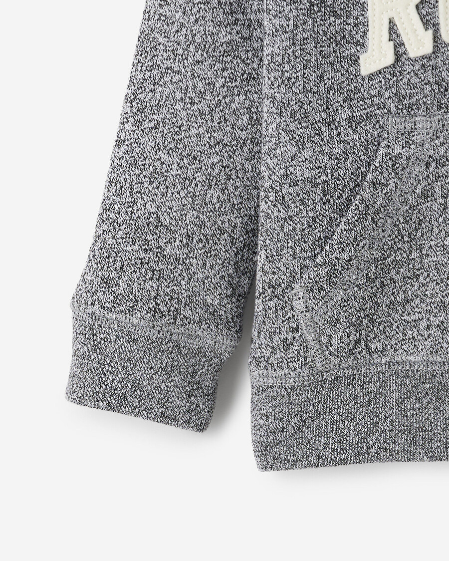 baby roots applikations-kapuzenpullover mit durchgehendem reißverschluss