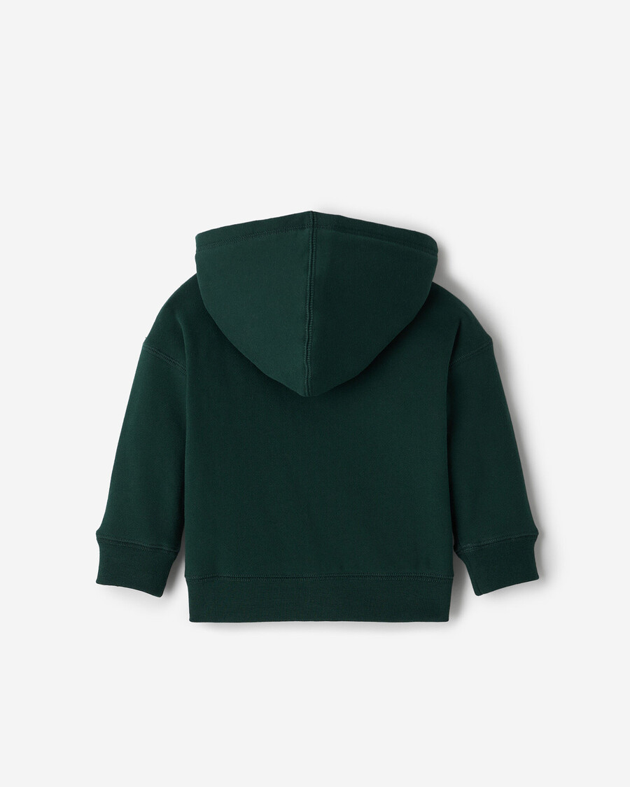 baby roots applikations-kapuzenpullover mit durchgehendem reißverschluss