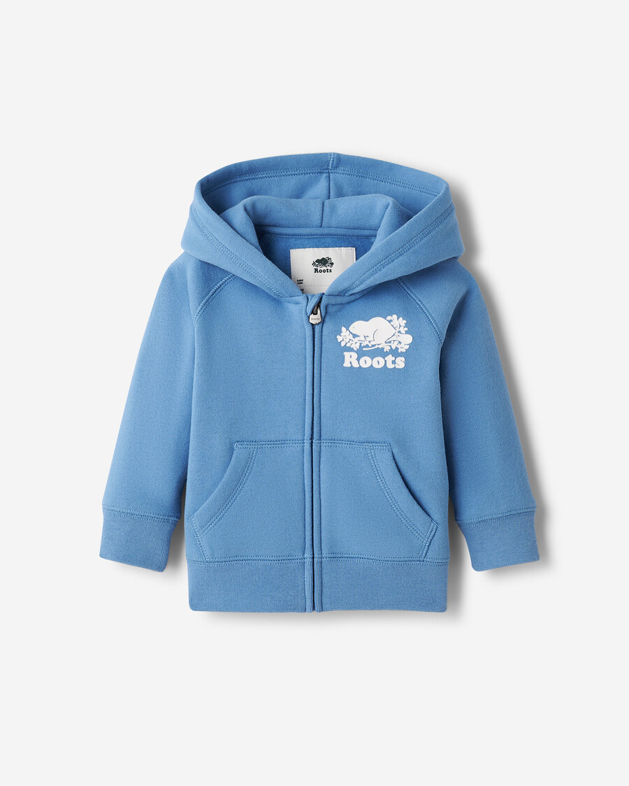 baby organic original kapuzenpullover mit durchgehendem reißverschluss