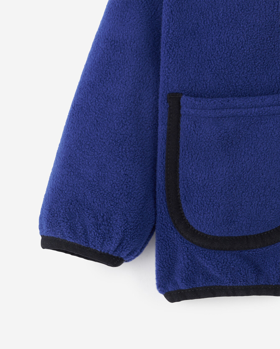 baby-mikrofleece-kapuzenpullover mit durchgehendem reißverschluss
