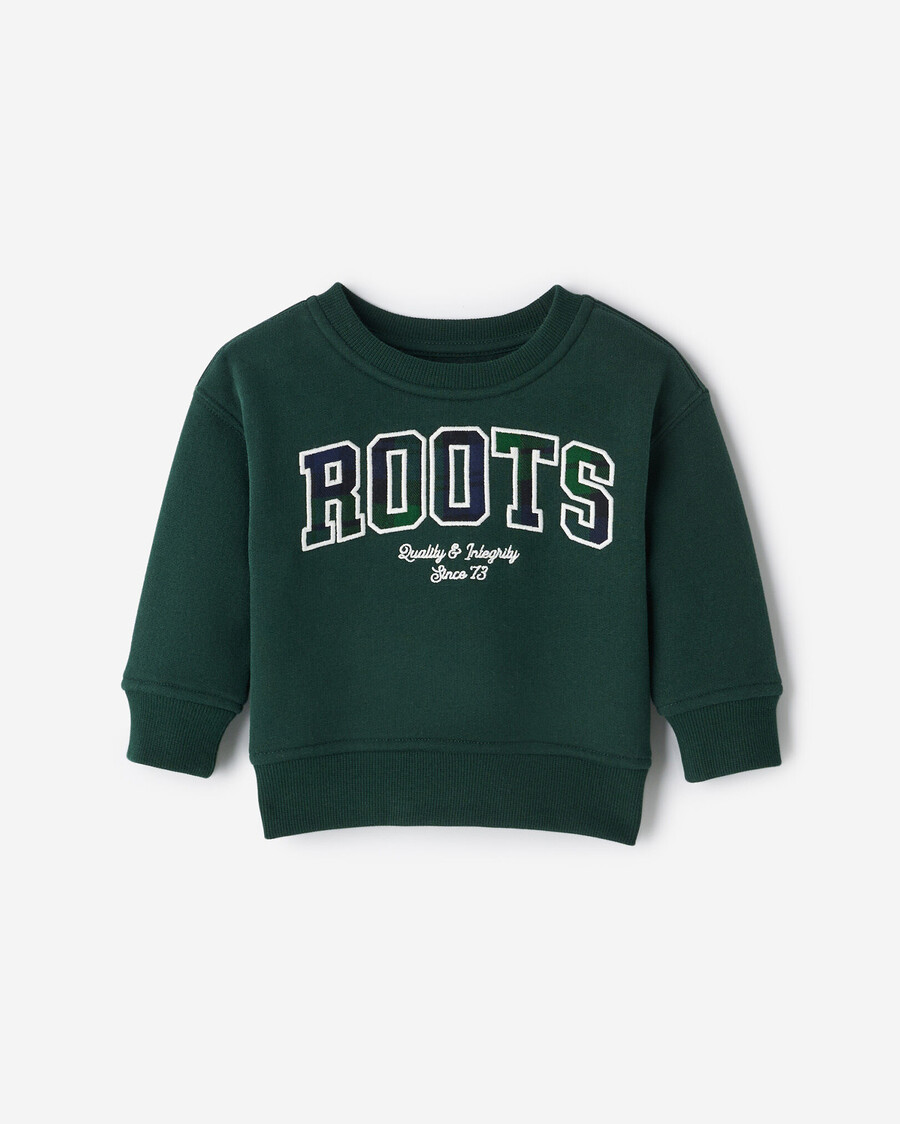 baby-sweatshirt mit karomuster und applikationen