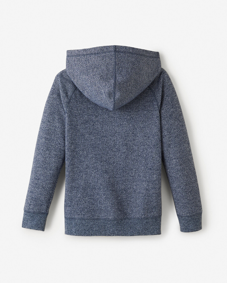 bio-kinder-kapuzenpullover mit durchgehendem reißverschluss