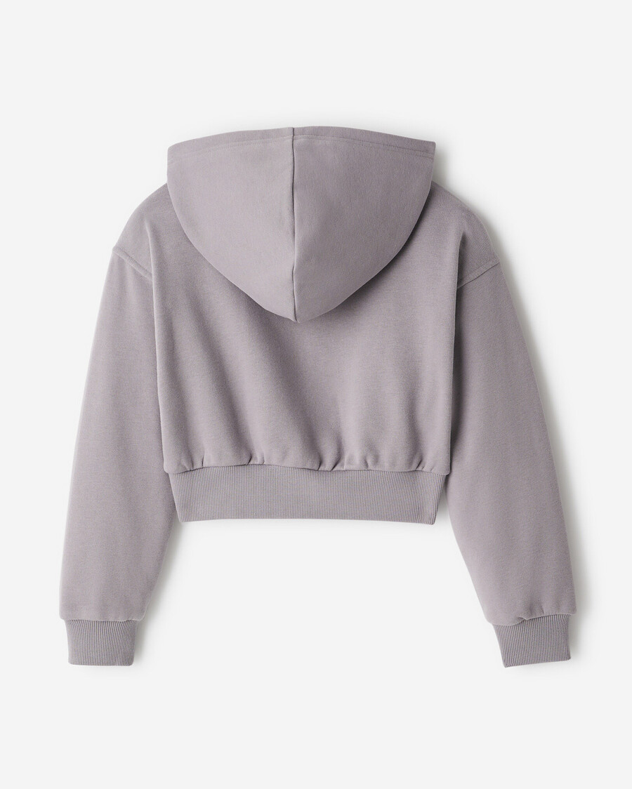 mädchen sommer cloud cropped bubble full zip hoodie