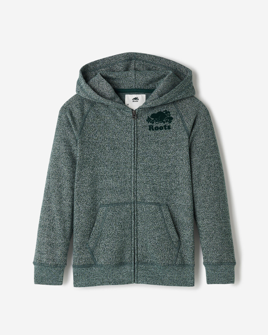 bio-kinder-kapuzenpullover mit durchgehendem reißverschluss
