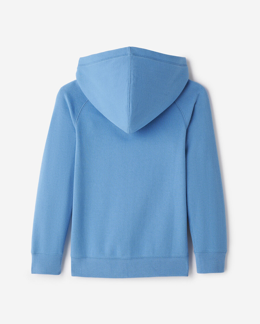 bio-kinder-kapuzenpullover mit durchgehendem reißverschluss