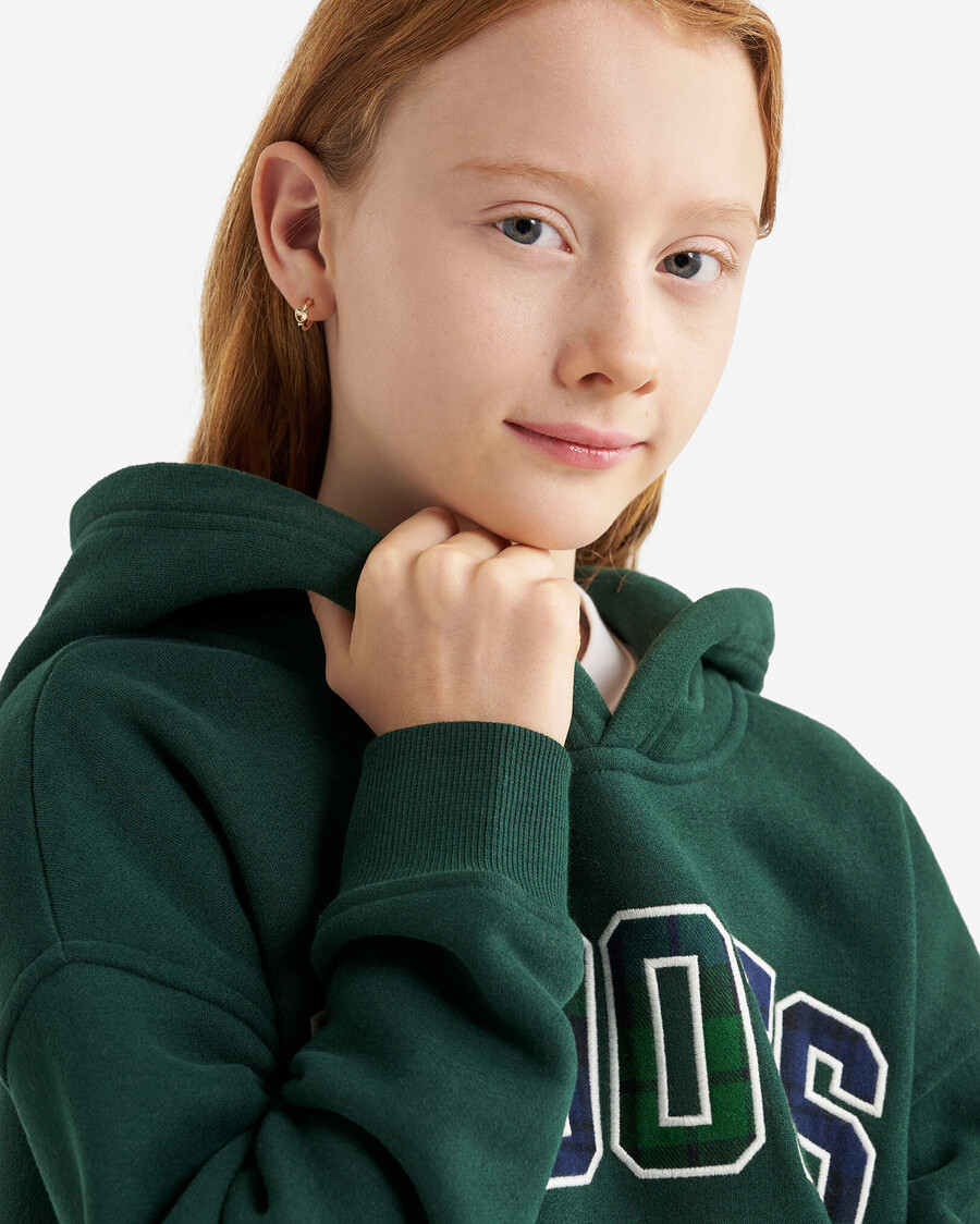kinder-kapuzenpullover mit karomuster