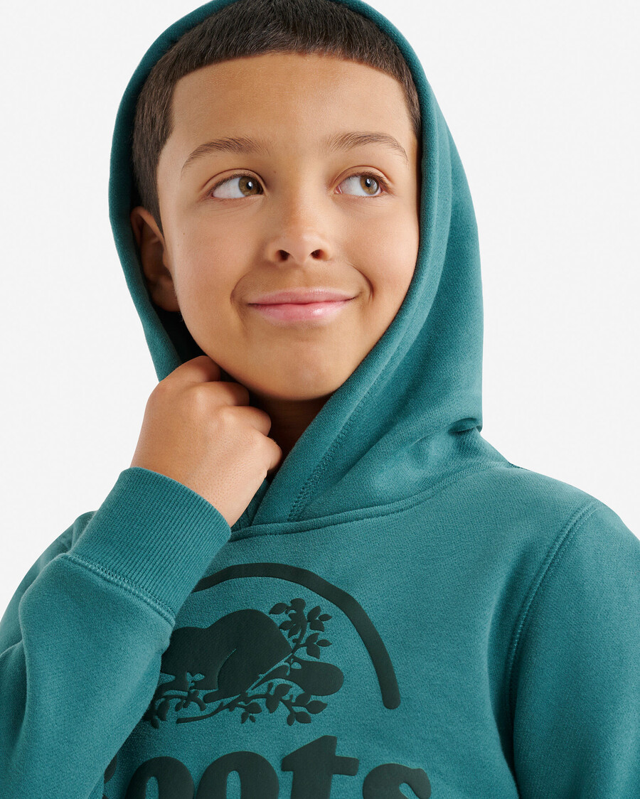 kinder-hoodie mit bibermotiv