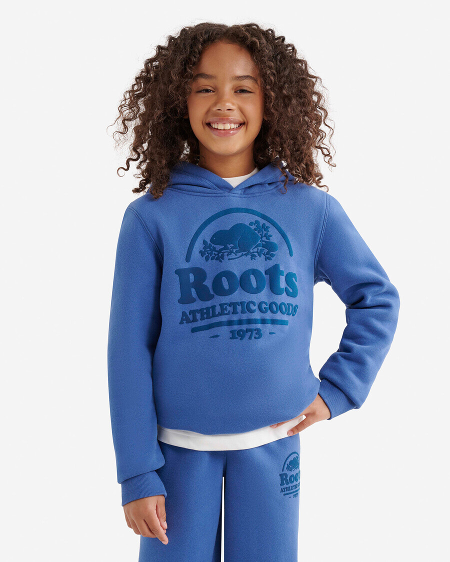 kinder-hoodie mit bibermotiv