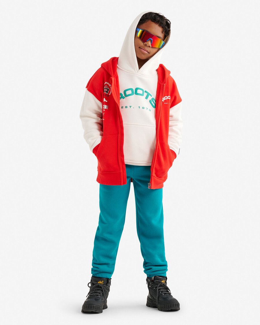 alpine goods kinder-kapuzenjacke mit durchgehendem reißverschluss
