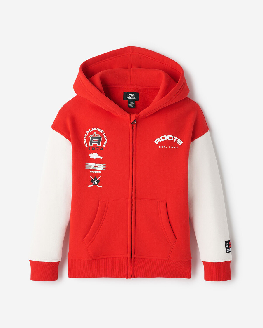 alpine goods kinder-kapuzenjacke mit durchgehendem reißverschluss