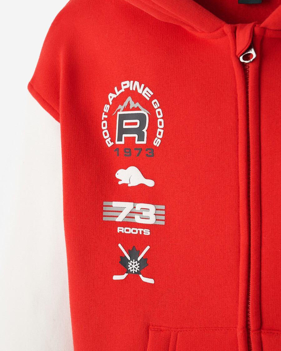 alpine goods kinder-kapuzenjacke mit durchgehendem reißverschluss