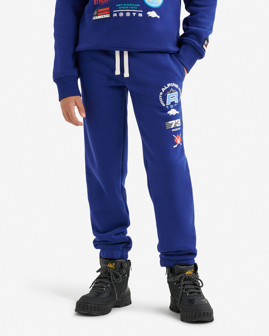 alpine goods kinder-sweatpants mit aufnähern