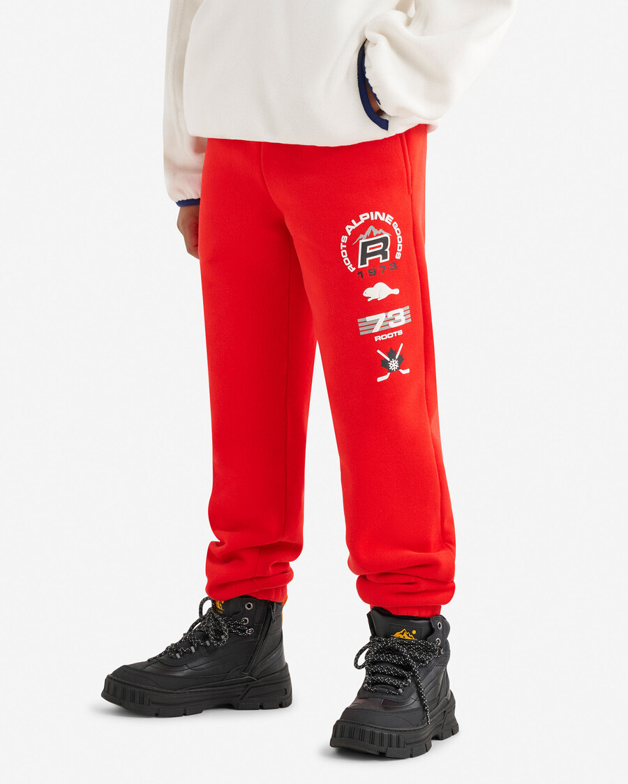 alpine goods kinder-sweatpants mit aufnähern