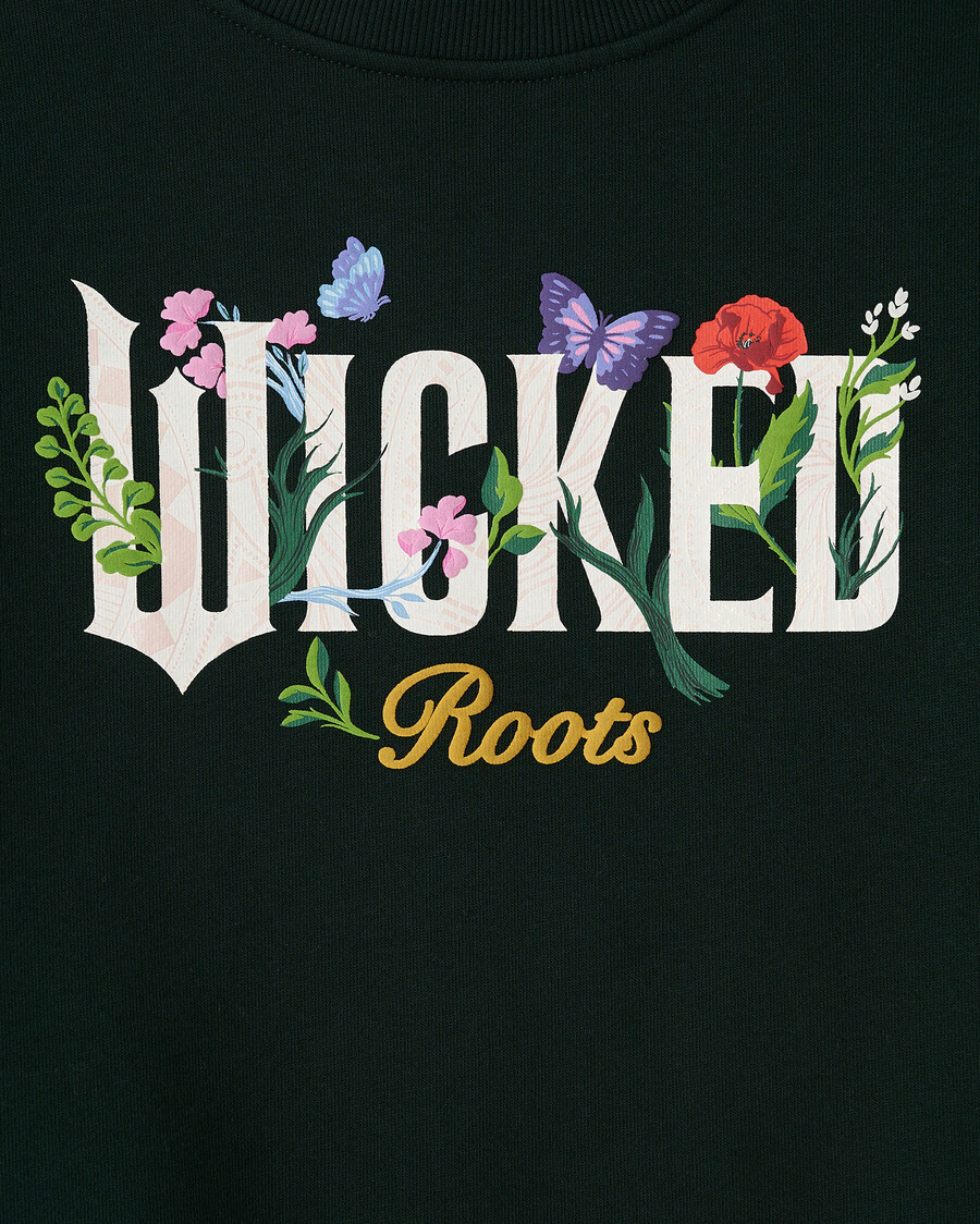 roots x wicked floral crew sweatshirt für kinder