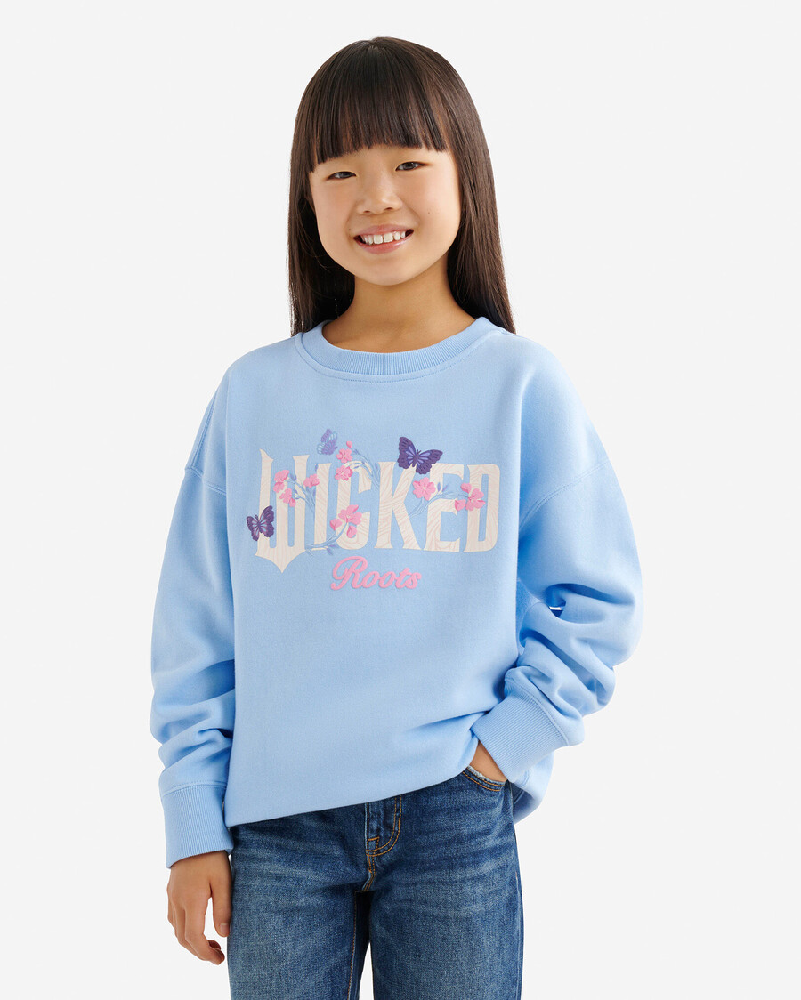roots x wicked floral crew sweatshirt für kinder