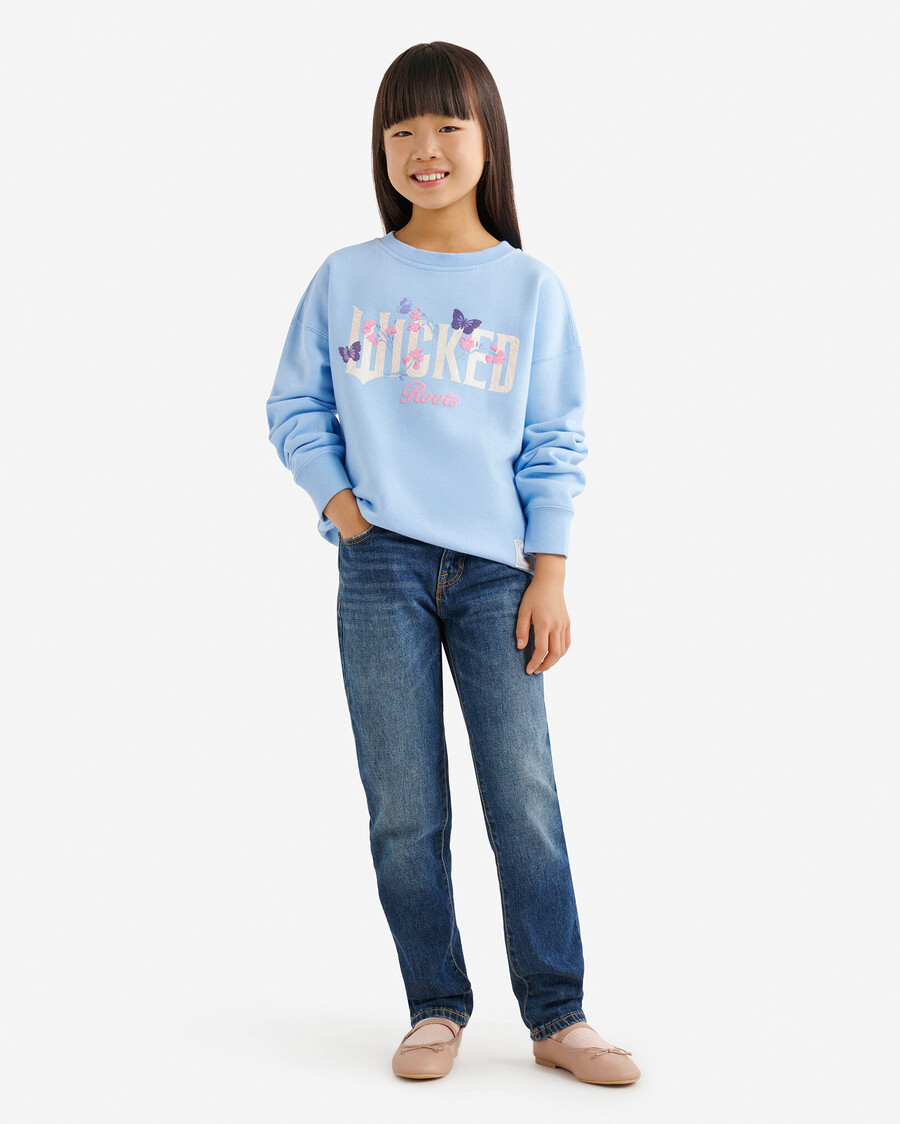 roots x wicked floral crew sweatshirt für kinder