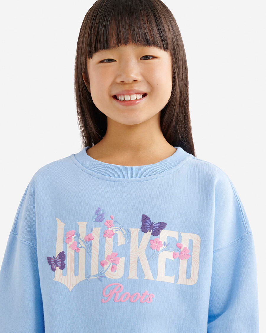 roots x wicked floral crew sweatshirt für kinder