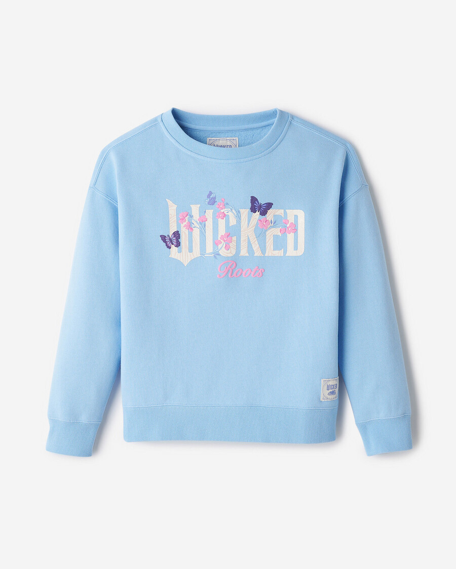 roots x wicked floral crew sweatshirt für kinder