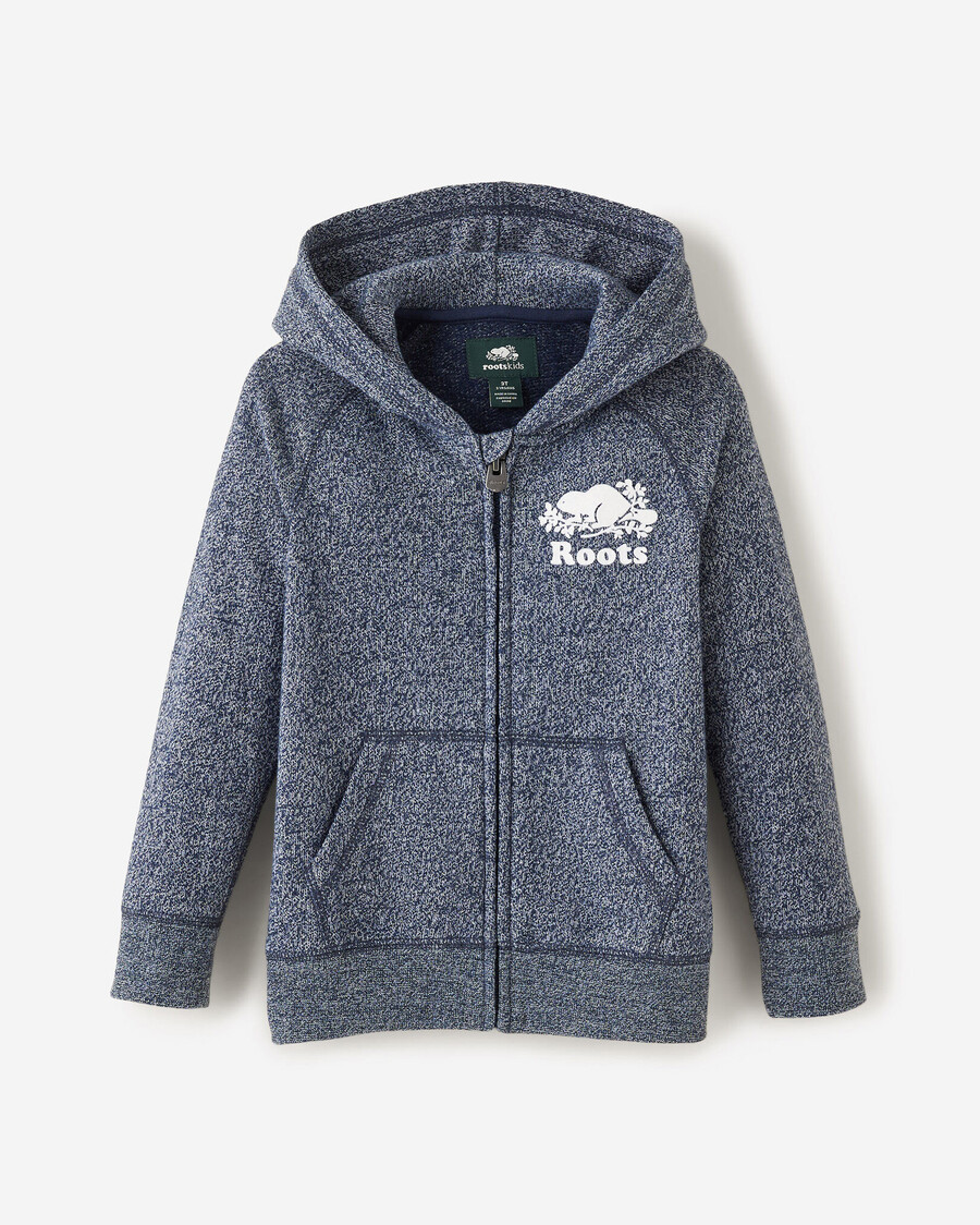 bio-hoodie für kleinkinder mit durchgehendem reißverschluss