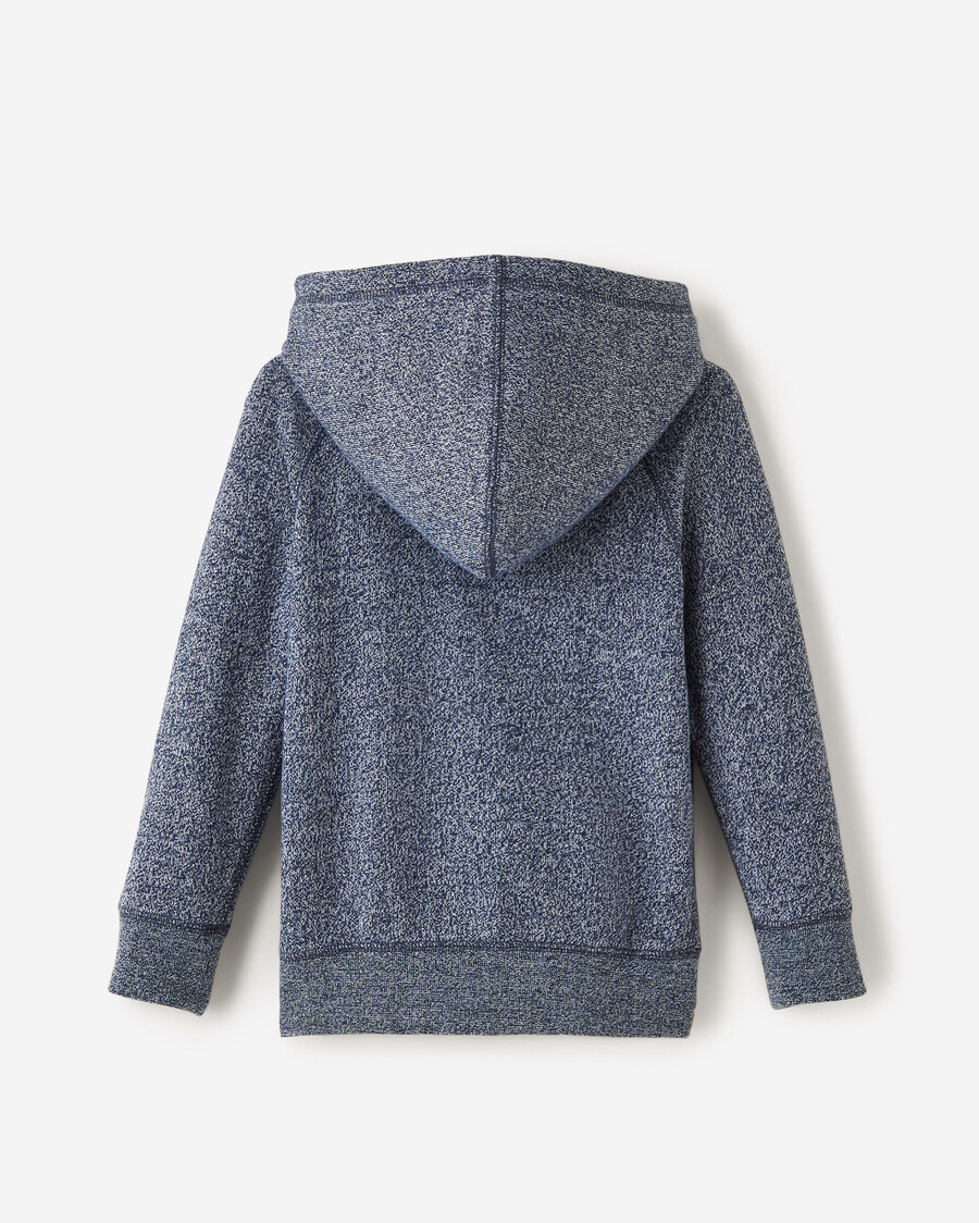 bio-hoodie für kleinkinder mit durchgehendem reißverschluss
