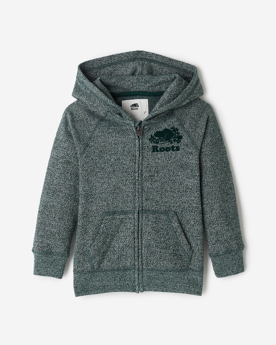 bio-hoodie für kleinkinder mit durchgehendem reißverschluss
