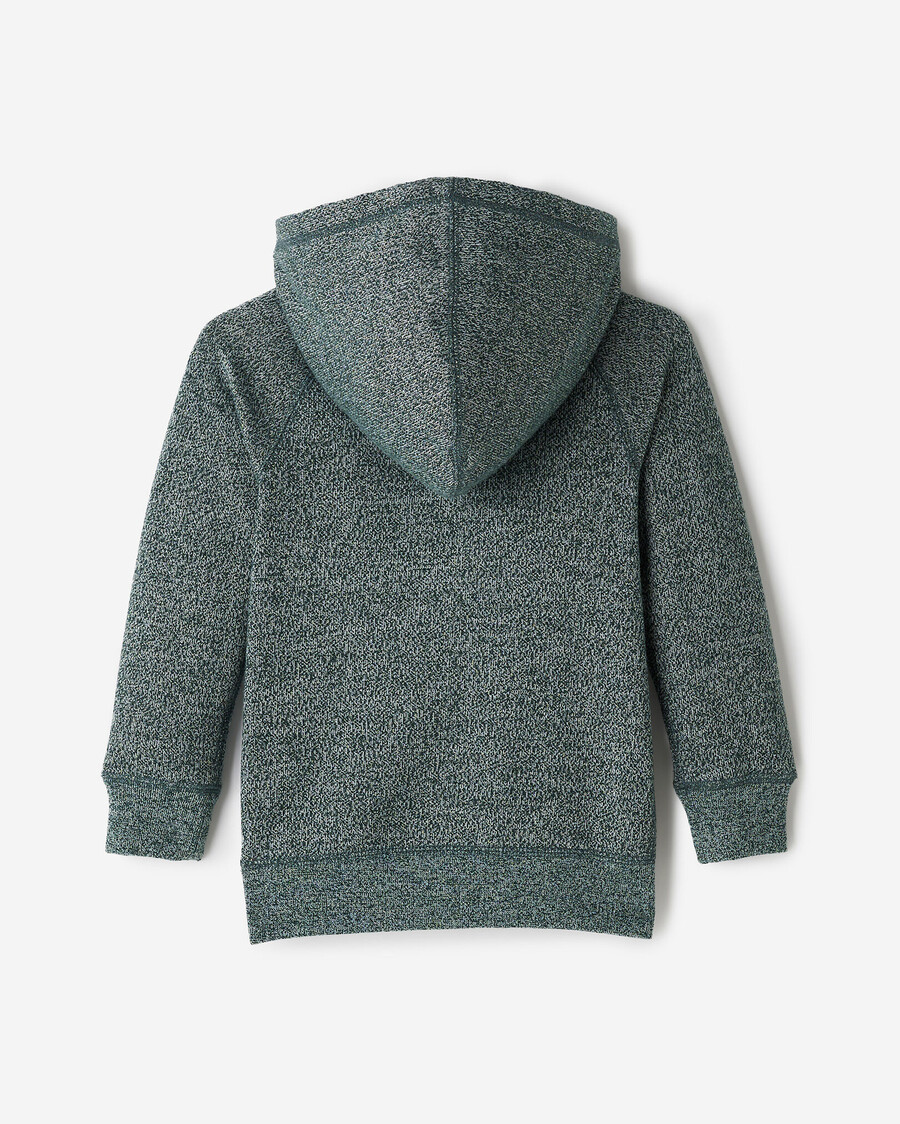 bio-hoodie für kleinkinder mit durchgehendem reißverschluss
