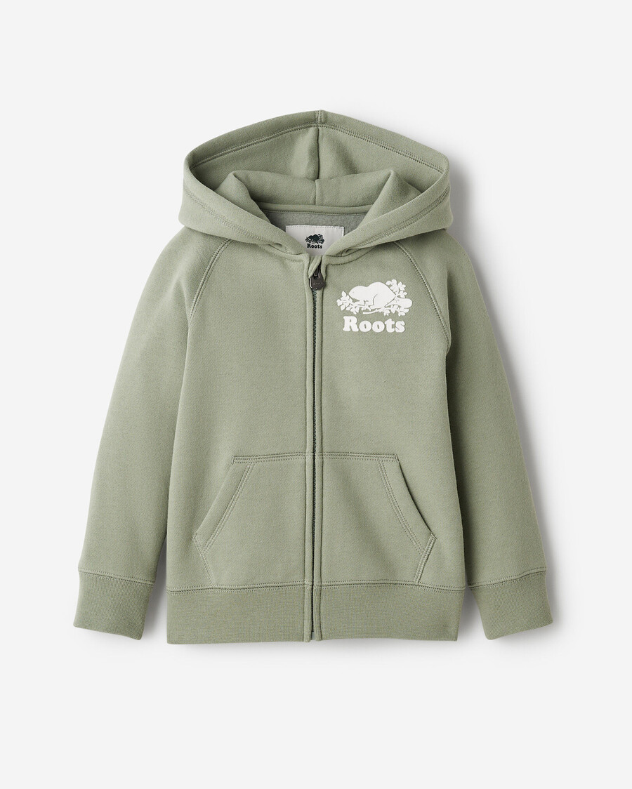 bio-hoodie für kleinkinder mit durchgehendem reißverschluss