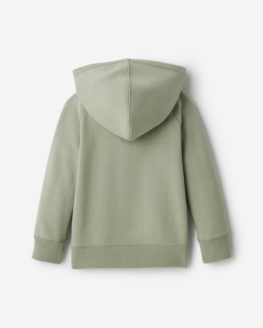 bio-hoodie für kleinkinder mit durchgehendem reißverschluss