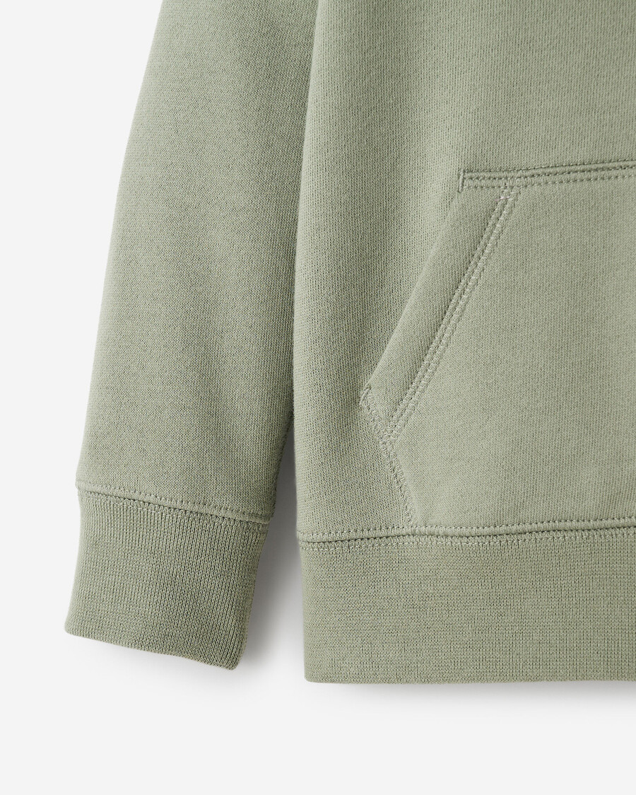 bio-hoodie für kleinkinder mit durchgehendem reißverschluss