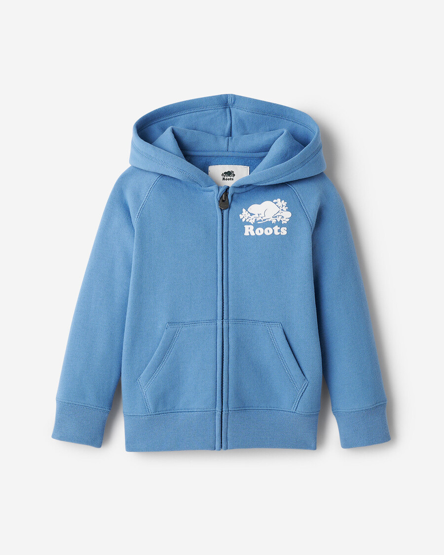 bio-hoodie für kleinkinder mit durchgehendem reißverschluss