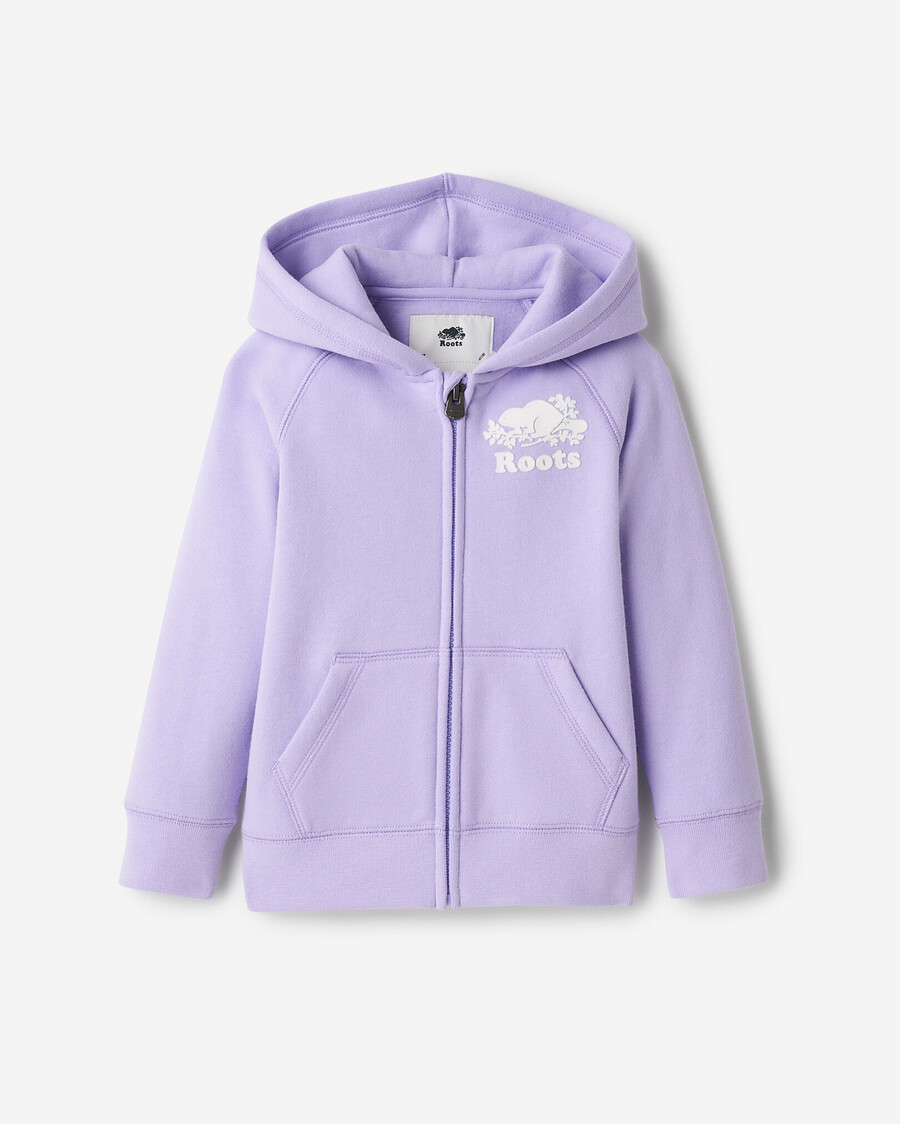 bio-hoodie für kleinkinder mit durchgehendem reißverschluss