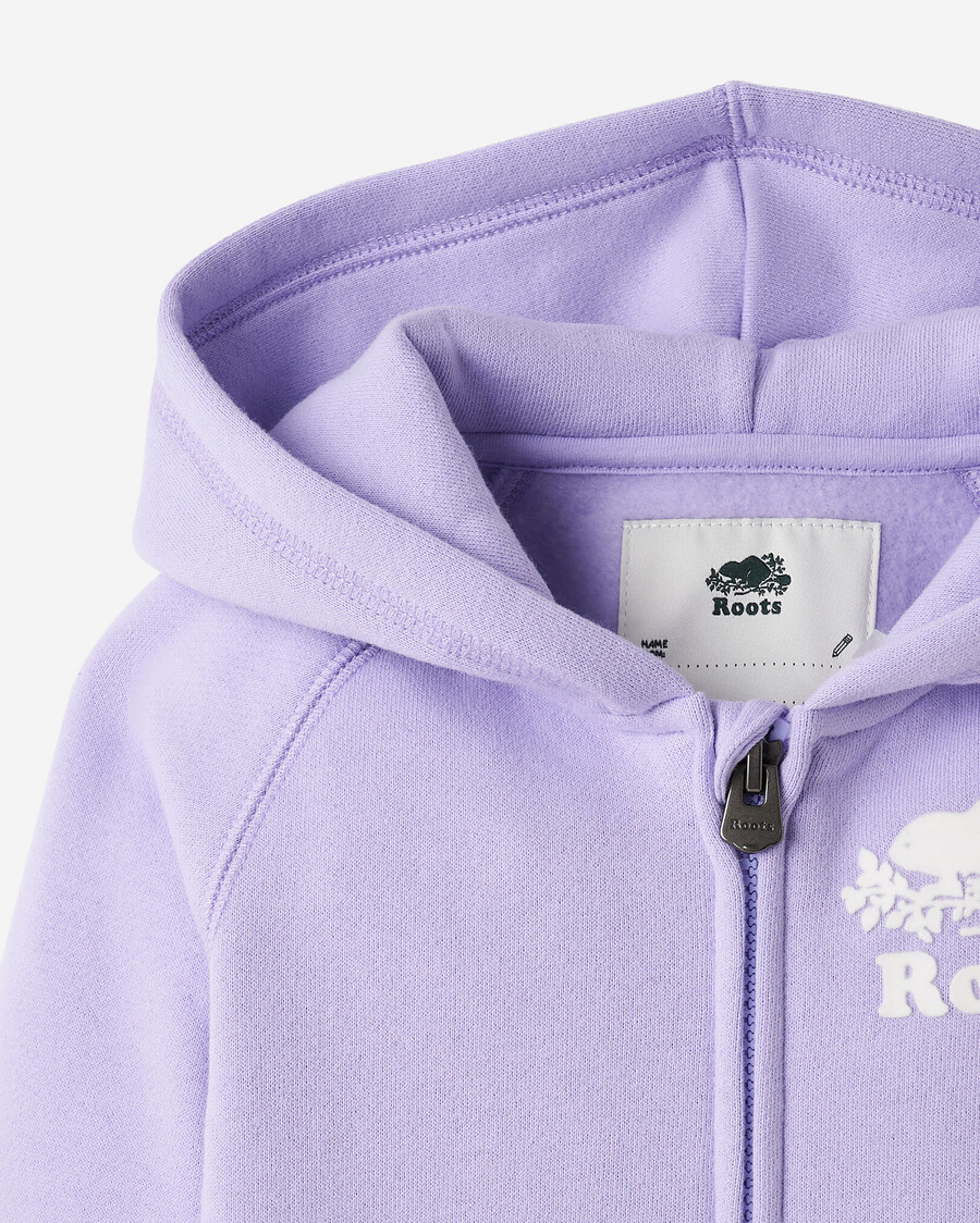 bio-hoodie für kleinkinder mit durchgehendem reißverschluss
