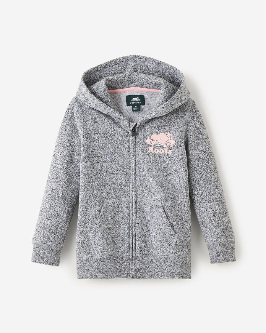 bio-hoodie für kleinkinder mit durchgehendem reißverschluss