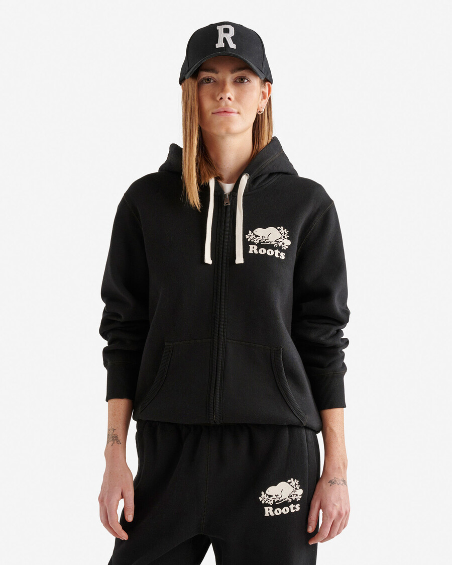 bio-original-kapuzenpullover mit durchgehendem reißverschluss