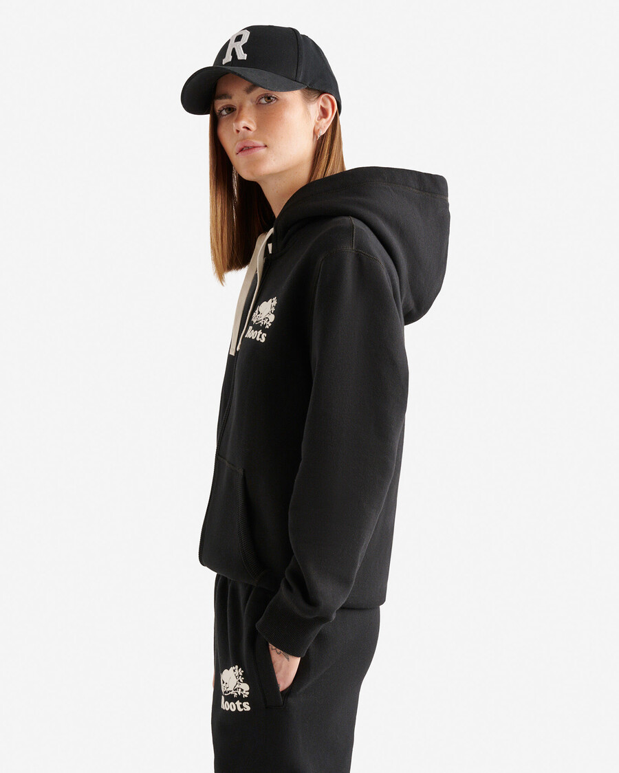 bio-original-kapuzenpullover mit durchgehendem reißverschluss