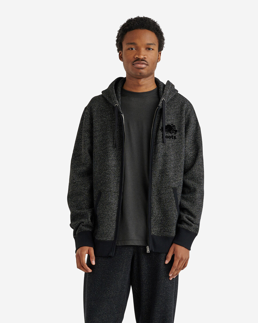 bio-original-kapuzenpullover mit durchgehendem reißverschluss