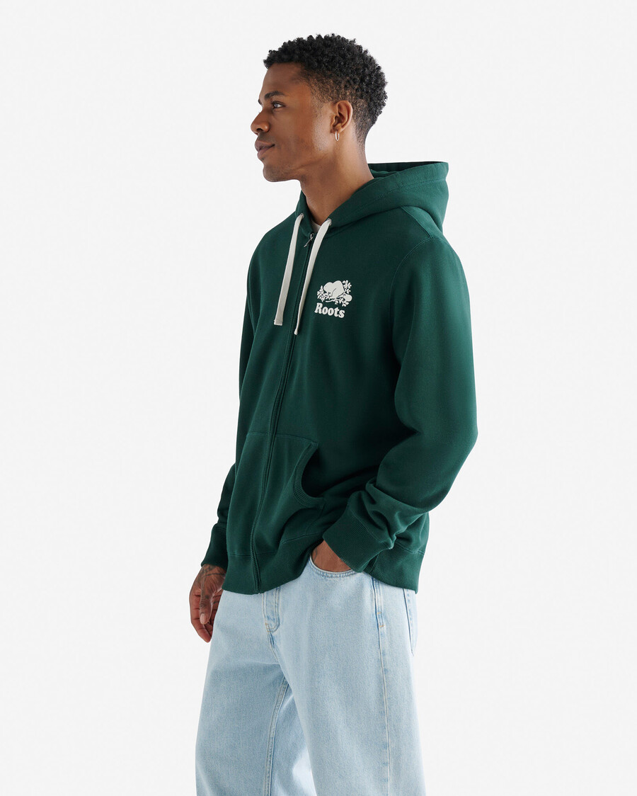 bio-original-kapuzenpullover mit durchgehendem reißverschluss