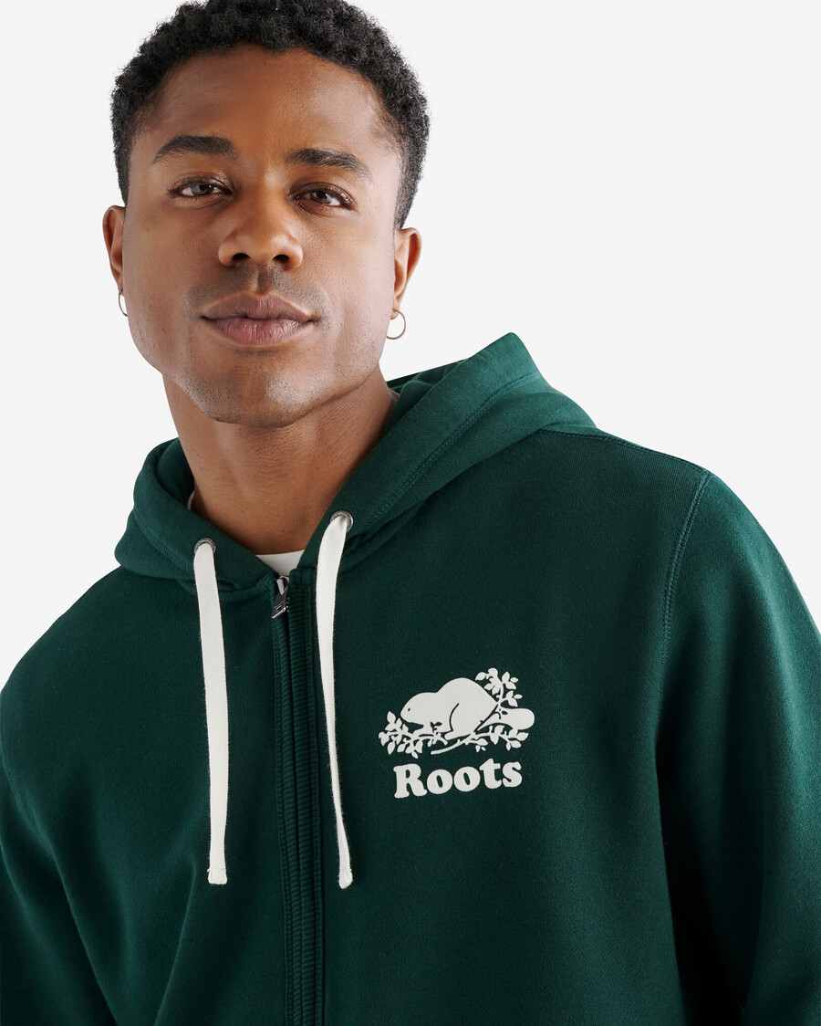 bio-original-kapuzenpullover mit durchgehendem reißverschluss
