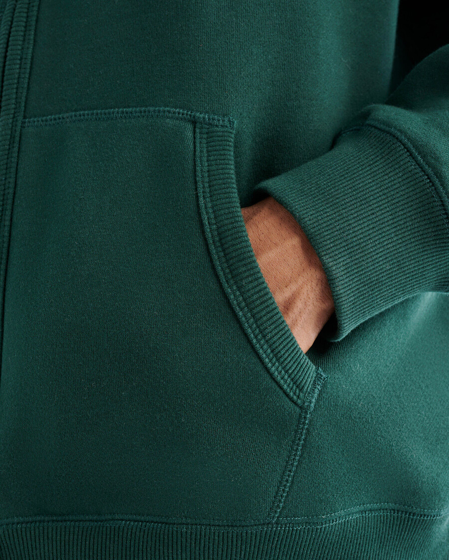 bio-original-kapuzenpullover mit durchgehendem reißverschluss