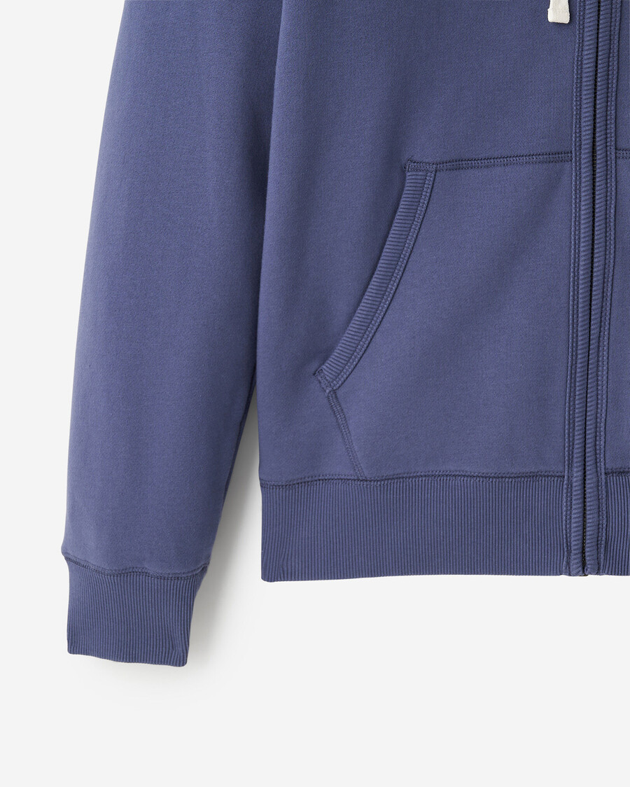 bio-original-kapuzenpullover mit durchgehendem reißverschluss