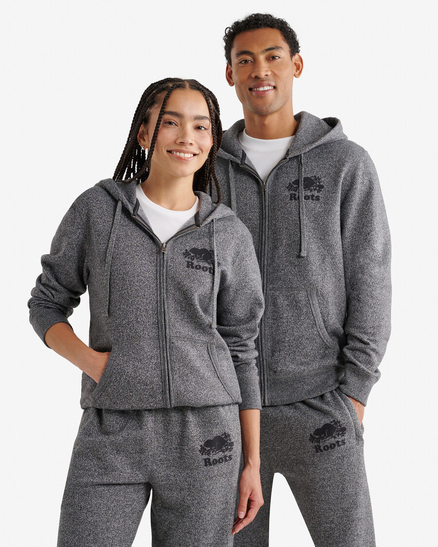 bio-original-kapuzenpullover mit durchgehendem reißverschluss