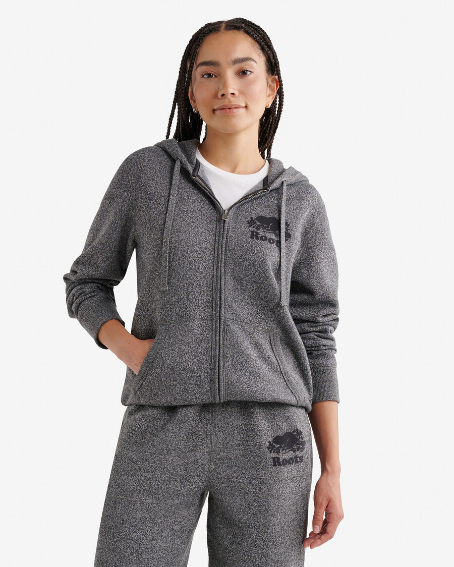 bio-original-kapuzenpullover mit durchgehendem reißverschluss