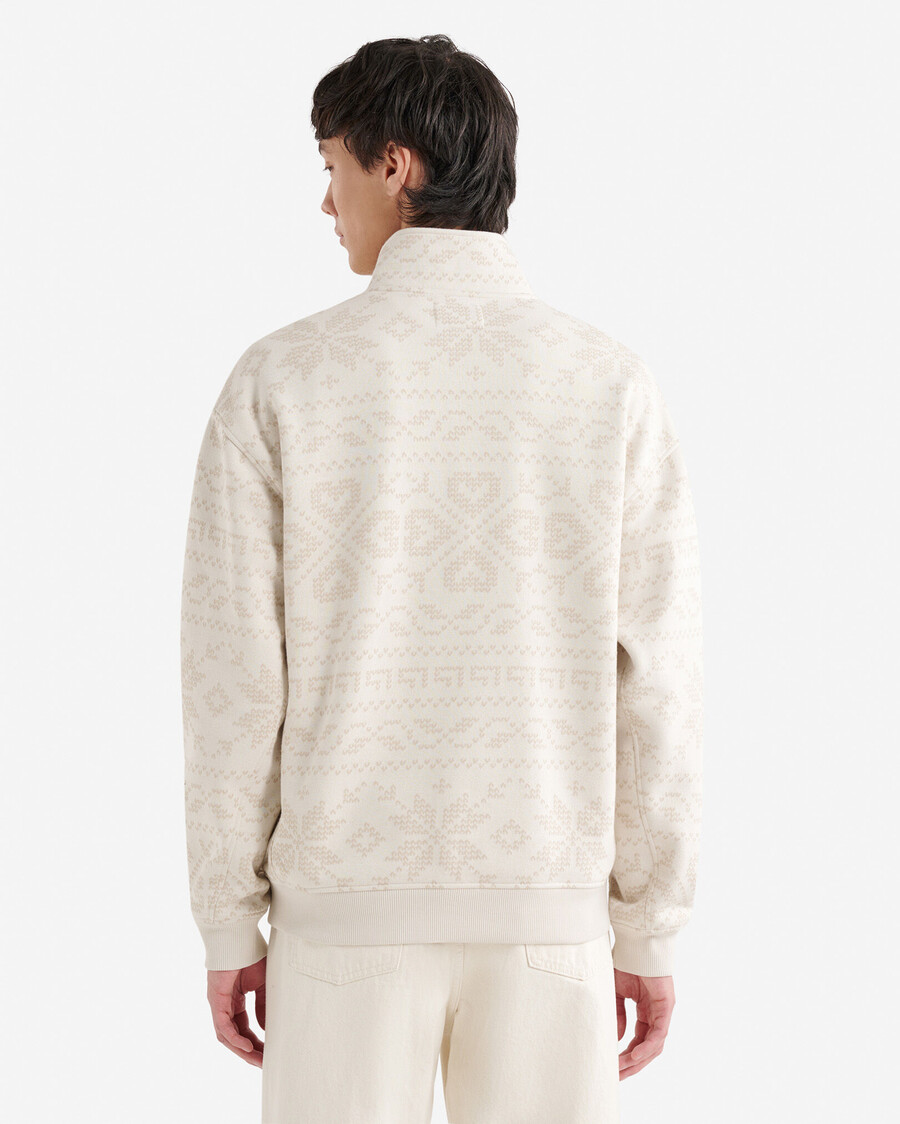 roots fair isle half zip