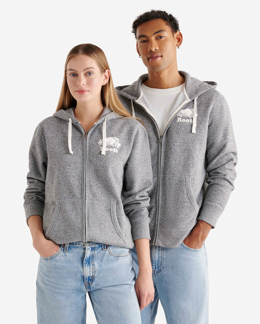 bio-original-kapuzenpullover mit durchgehendem reißverschluss