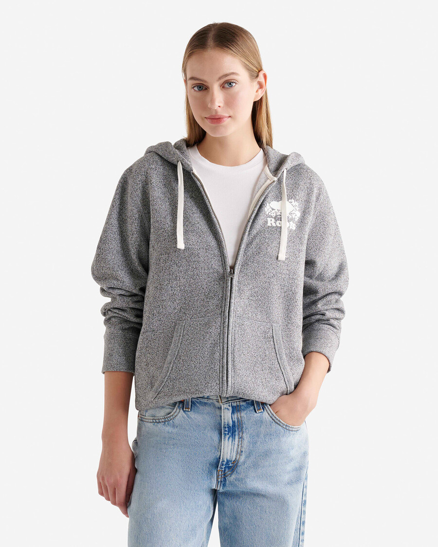 bio-original-kapuzenpullover mit durchgehendem reißverschluss