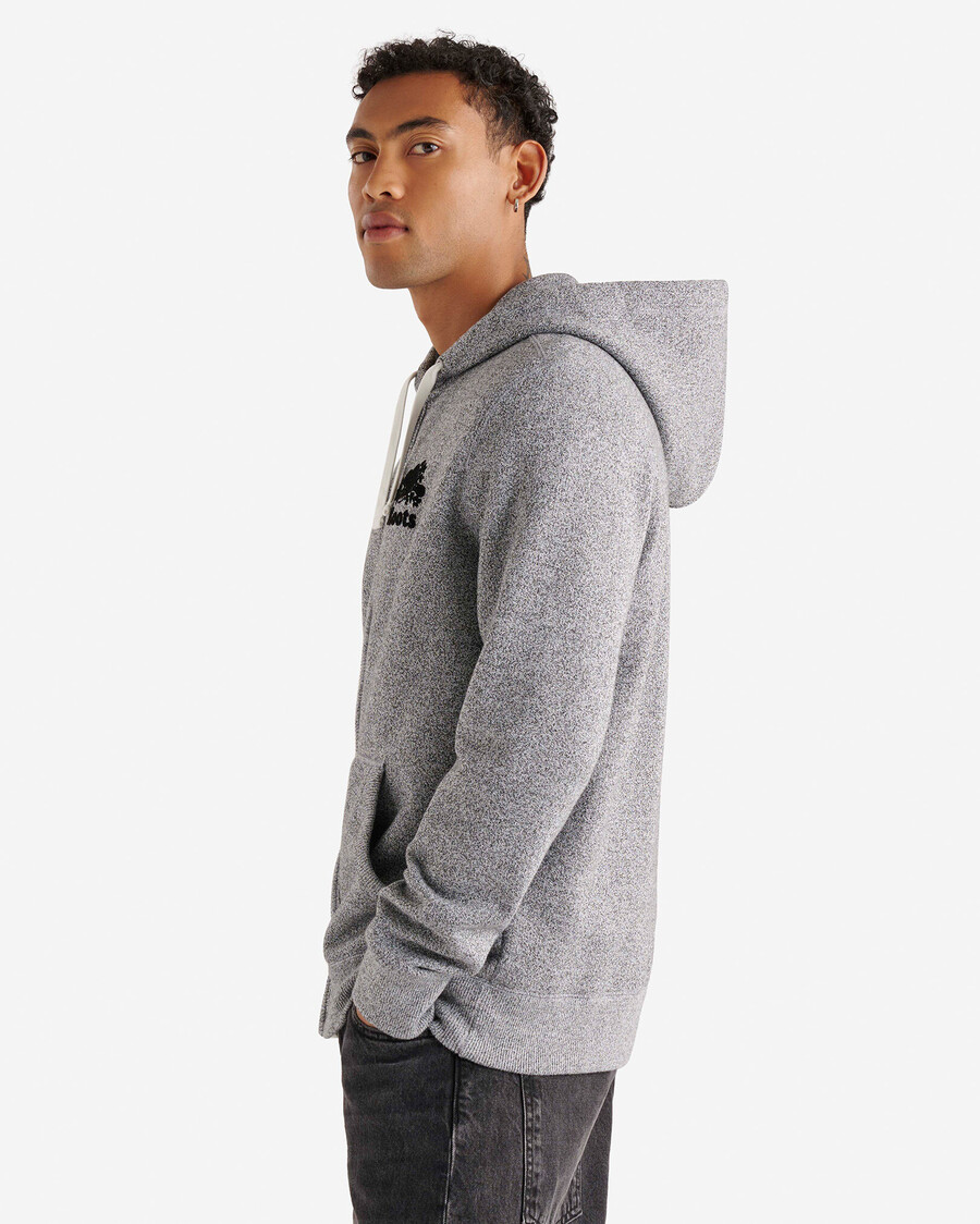bio-original-kapuzenpullover mit durchgehendem reißverschluss