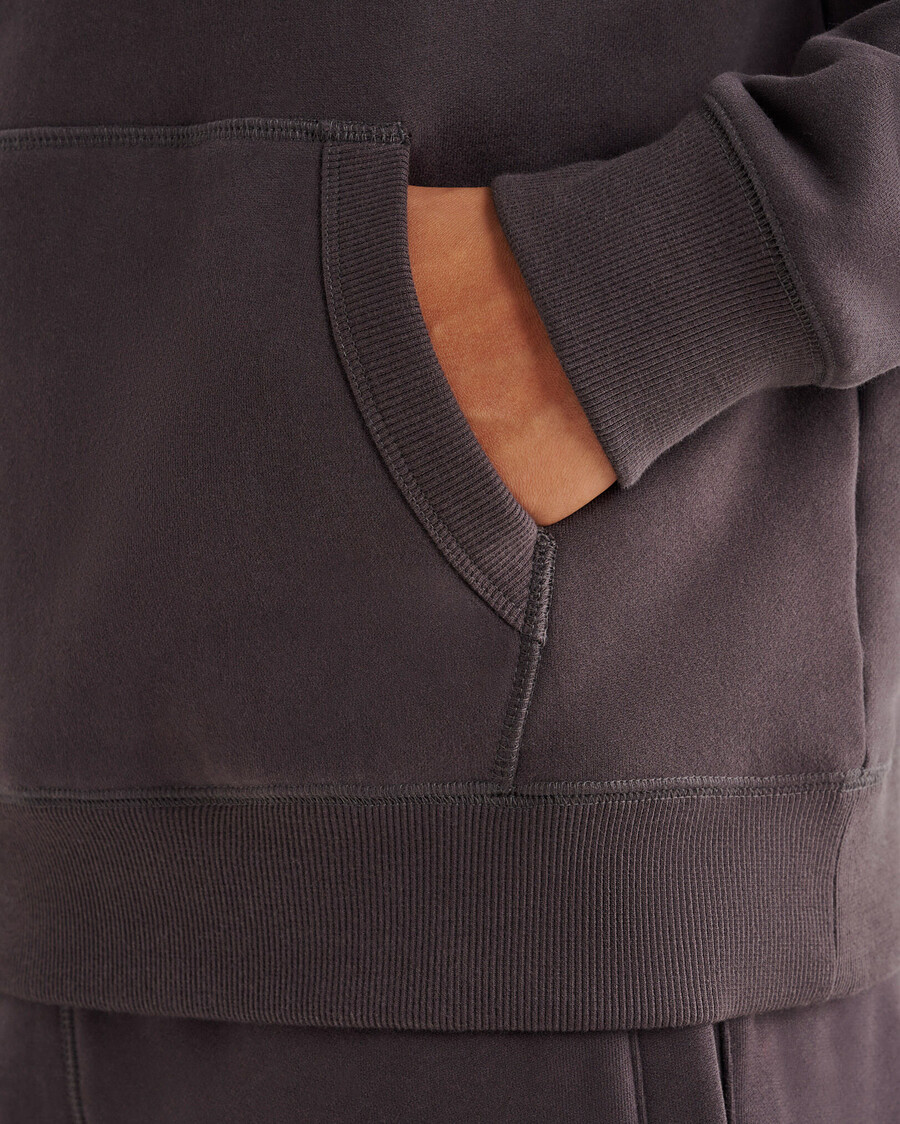 kapuzenpullover mit karoapplikationen